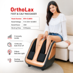 OrthoLax Foot & Calf Massager with heat, air compression and rollers relieves foot pain