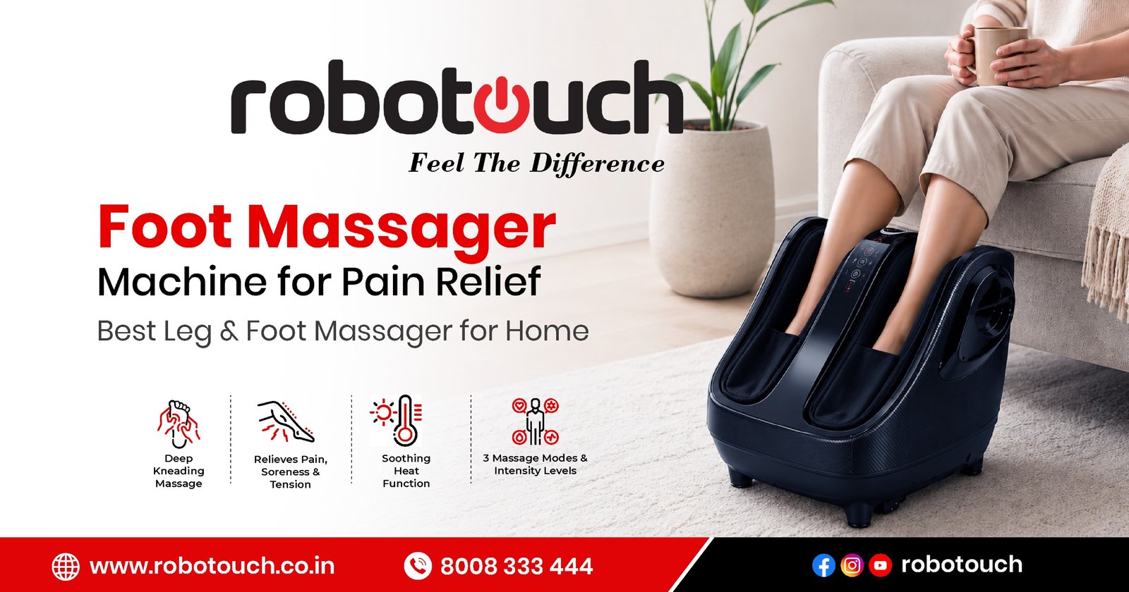 Foot Massager Machine for Pain Relief | Best Leg & Foot Massager for Home